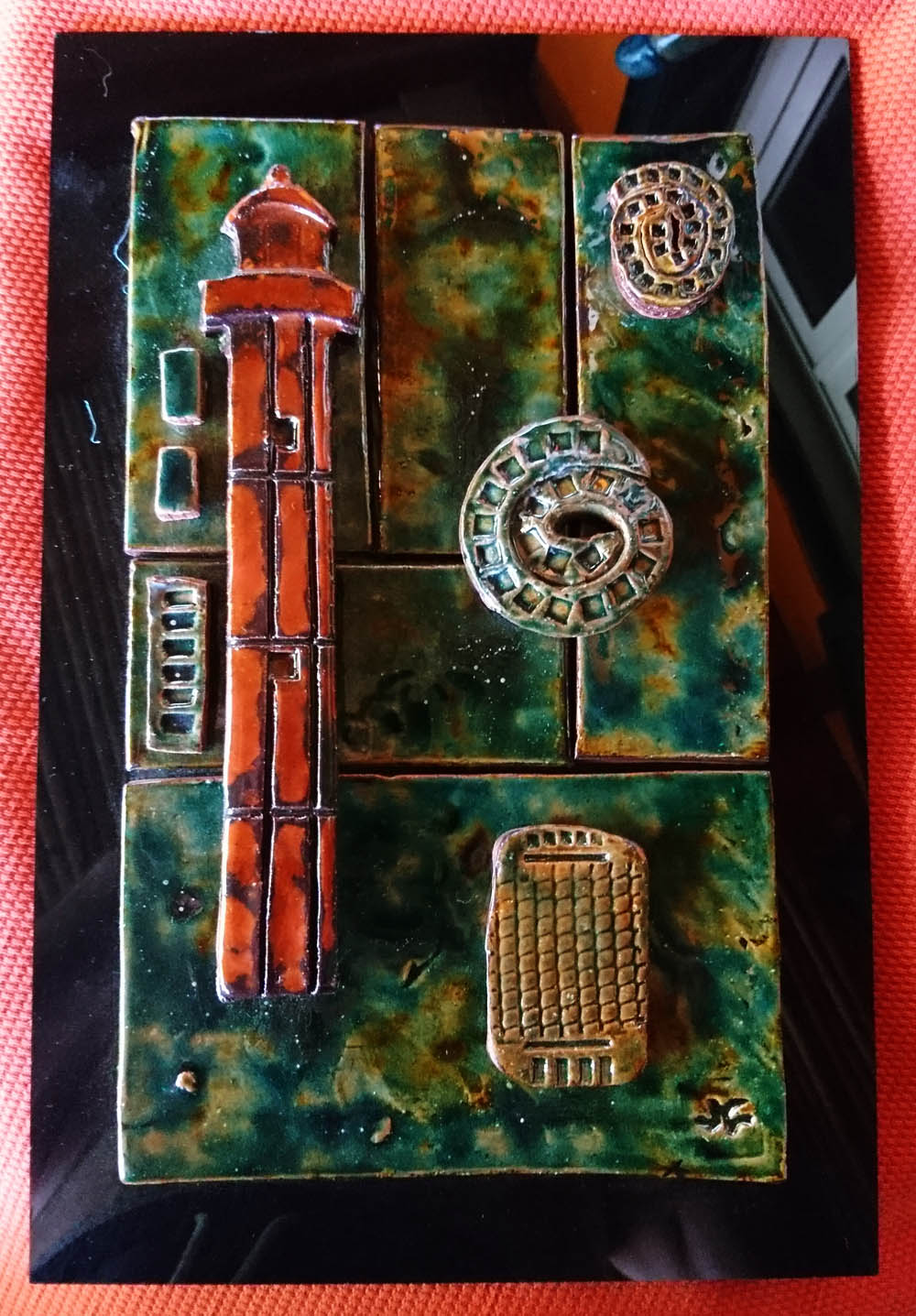 Quadro cujo tema é o farol de Cacilhas